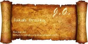 Jakab Orsika névjegykártya